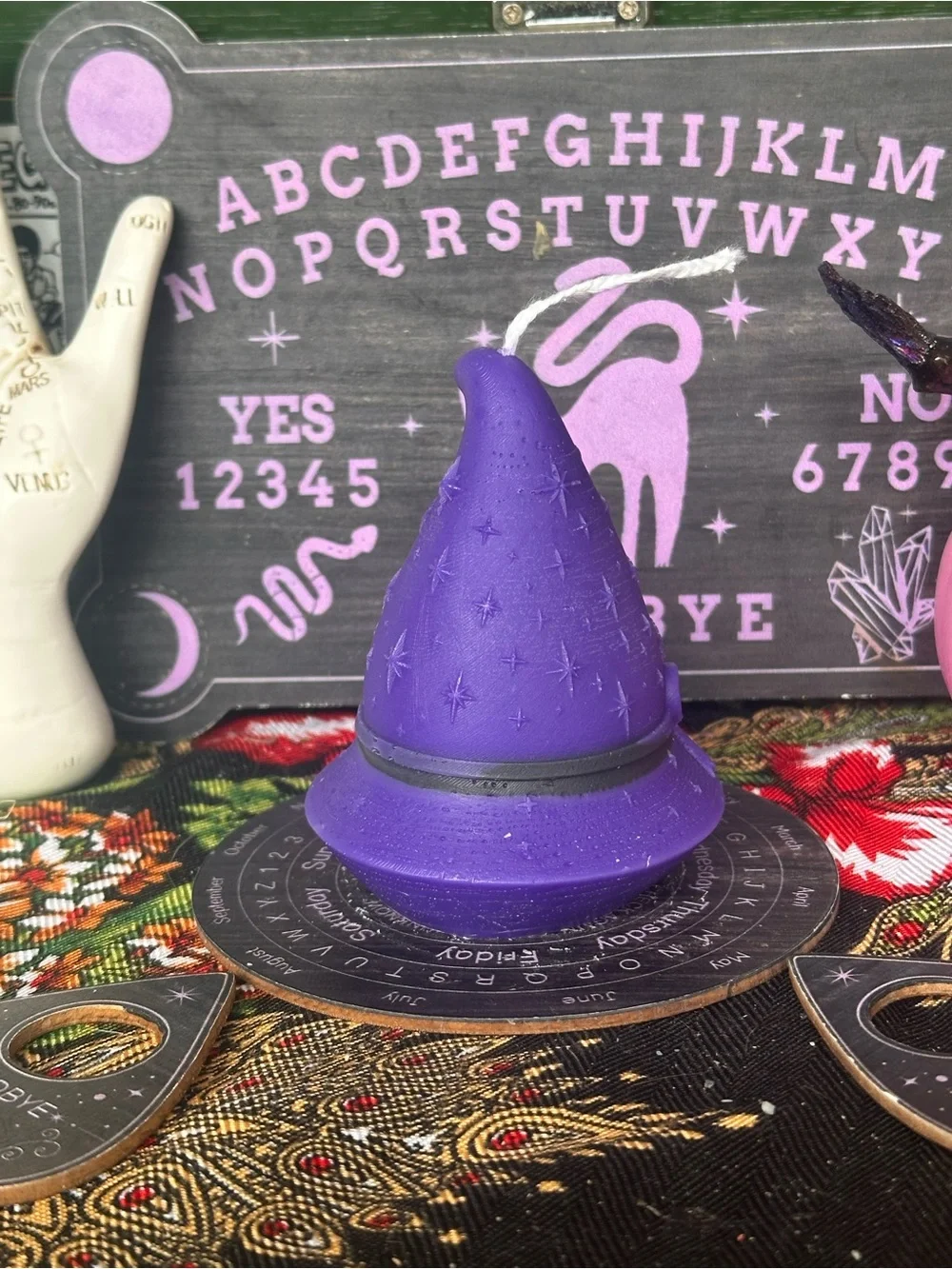 Purple Witch Hat Candle